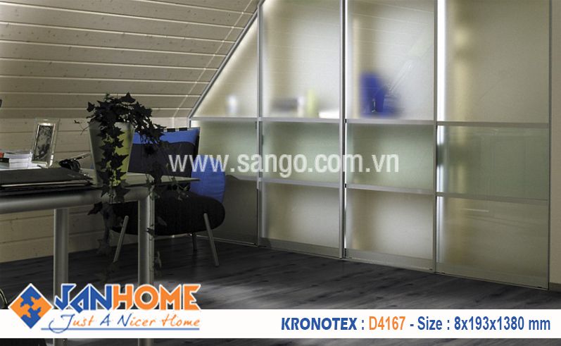 Thi công sàn gỗ Kronotex D4167 phòng áp mái